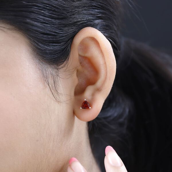 Rote Granat Ohrringe, 925 Silber ca. 1,81 ct image number 3