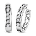 Wei&szlig;er Diamant P3 Ohrringe 925 Silber platiniert ca. 0,06 ct.