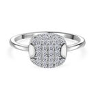 LUXURIANT DIAMOND - Lab Grown Diamant SI-GH SGL zertifiziert Ring 925 Silber rhodiniert (Größe 17.00) ca. 0,50 ct