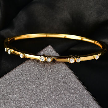 EverTrue 19cm Armreif mit Diamantakzenten in Goldton