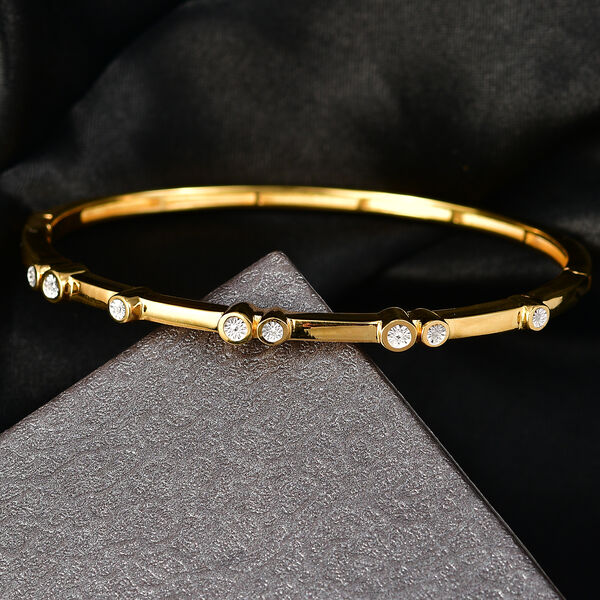 EverTrue 19cm Armreif mit Diamantakzenten in Goldton image number 1