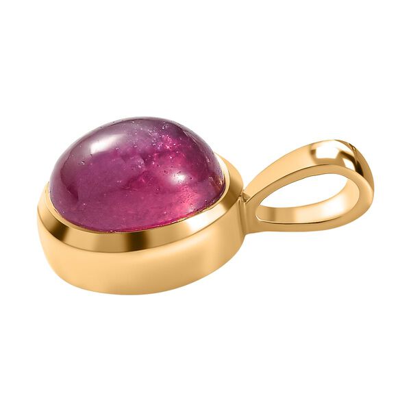 AA Afrikanischer Rubin (Fissure gef&uuml;llt) Anh&auml;nger 925 Silber Gelbgold Vermeil ca. 3.58 ct image number 4