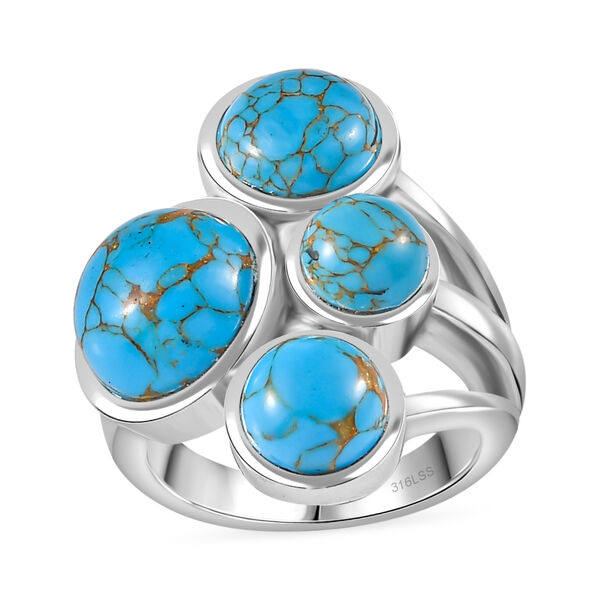 Blauer Türkis-Ring - 7,72 ct. image number 3