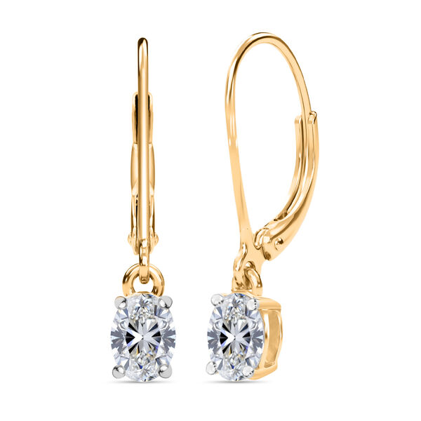 LUXURIANT DIAMOND - Lab Grown Diamant VS-EF SGL zertifiziert Ohrringe 925 Silber 750 Gelbgold Vermeil (10-15 Werktage Lieferzeit) ca. 1.00 ct image number 0