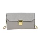 100% Echtleder Clutch mit RFID Schutz, Grau image number 0