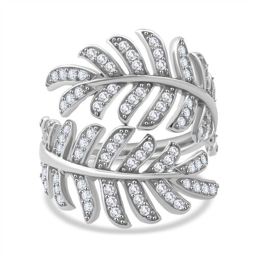 Lustro Stella Weißer Zirkonia Ring 925 Silber rhodiniert (Größe 21.00) image number 0