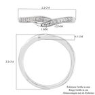 Diamant Bypass Ring 925 Silber Platin-Überzug image number 6