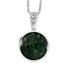 Smaragd Matrix Anhänger mit Kette, ca. 10.00 ct