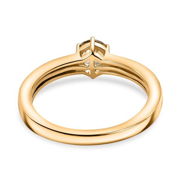 AA Natürlicher, goldener Tansanit Ring - 0,58 ct. image number 6