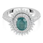 Grandidierit und Zirkon Ring 925 Silber platiniert  ca. 2,03 ct image number 0