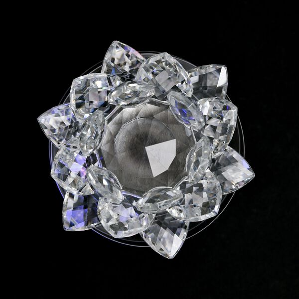 The 5th Season - Kristall Lotusblüte LED-Licht mit drehbarem Sockel, 9,5x10,5 cm, weiß image number 3