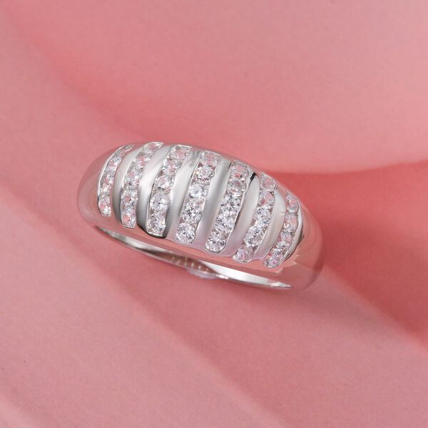 LUSTRO STELLA weißer Zirkonia Ring image number 1