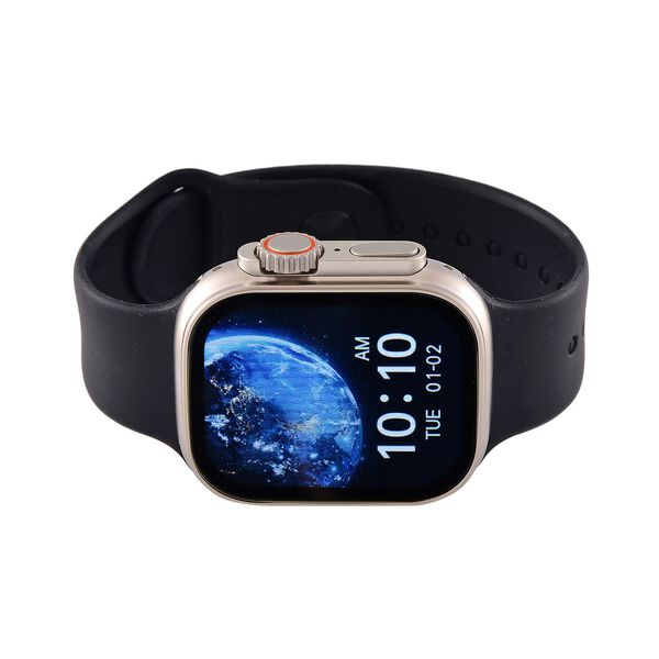 I20 Ultra 2 Max Suit - 10-in-1 Smartwatch-Komplettset mit Smartwatch, Gold-Drehkrone, Kopfhörern, Displayschutz, Ladekabel und 7 Wechselarmbändern, Silberfarben image number 3