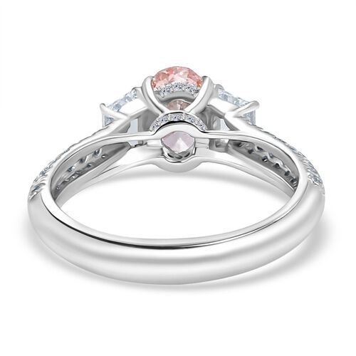 Lab Grown Rosa Diamant VS, Lab Grown Diamant Ring 950 Platin (Größe 18.00) ca. 1,57 ct image number 5