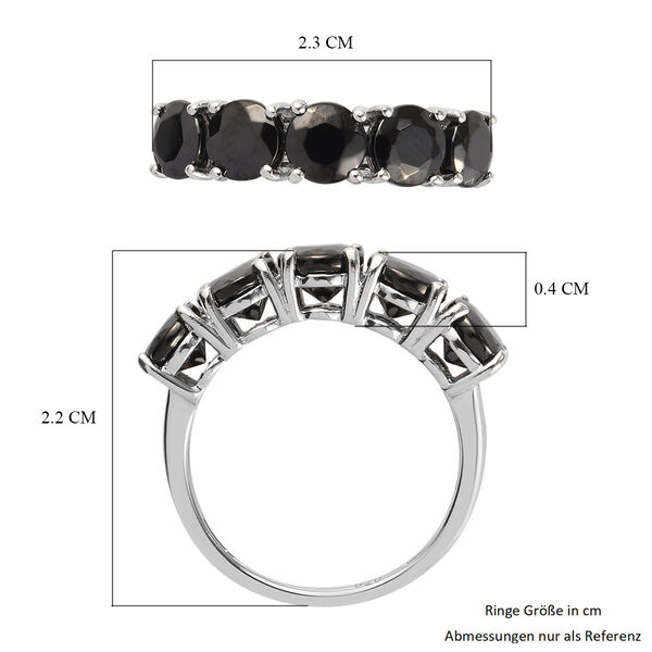 Elite Shungit Ring 925 Silber Platin-&Uuml;berzug image number 6