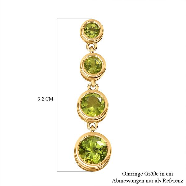 Nat&uuml;rliche Peridot-Ohrringe - 3,67 ct. image number 5