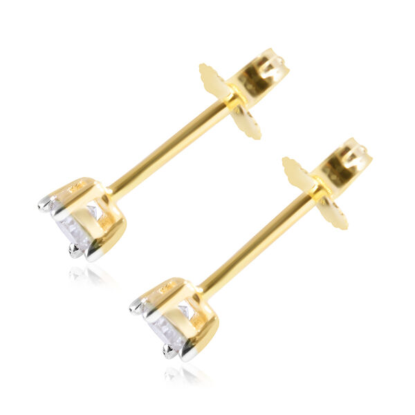 Diamant-Ohrstecker, SGL zertifiziert P2-P3 G-H, 585 Gelbgold ca. 0,25 ct image number 6