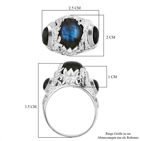 Royal Bali Kollektion- Labradorit Ring - 8,84 ct. image number 5