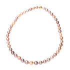 8-12 mm mehrfarbige Edison Perlen-Halskette, 50 cm image number 0