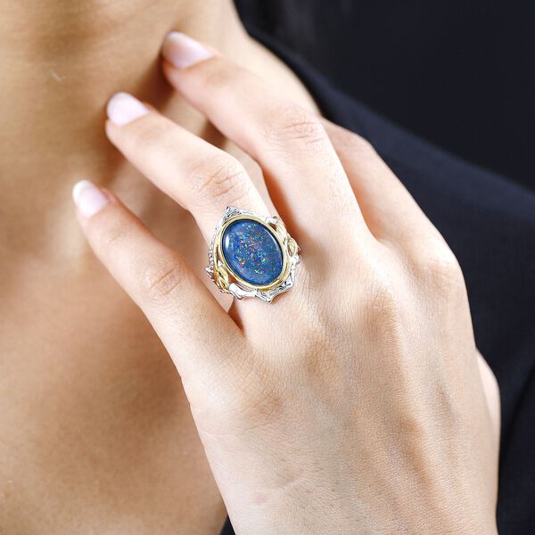 Boulder Opal Triplett Ring - 4,79 ct. image number 10