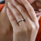 Natürlicher, äthiopischer Opal-Ring, 925 Silber vergoldet  ca. 0,73 ct image number 2