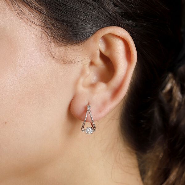 J Francis gefertigt mit SWAROVSKI Zirkonia Ohrringe 925 Silber platiniert image number 3