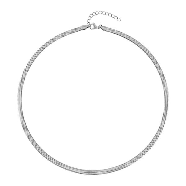 2er Set Schlangen- und Rolokette, silberfarben image number 6