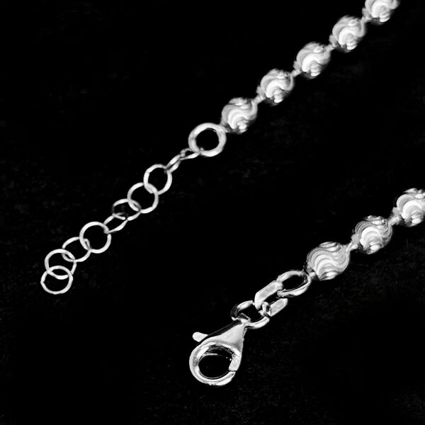 Kugel Armband und Halskette mit Diamantschliff-Muster image number 6