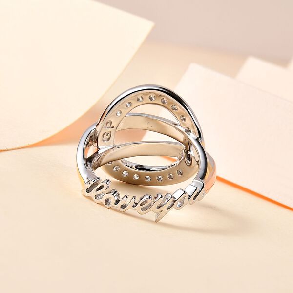 GP Amore Kollektion - LOVEYOU Moissanit und Kanchanaburi blauer Saphir-Ring - 0,56 ct. image number 3