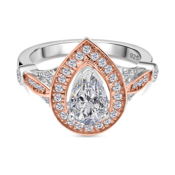 Zweifarbiger Moissanit Ring - 1,75 ct.