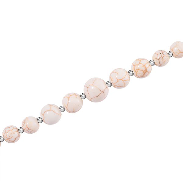 Wei&szlig;e Howlit 45+5cm Halskette - 160 ct. image number 4