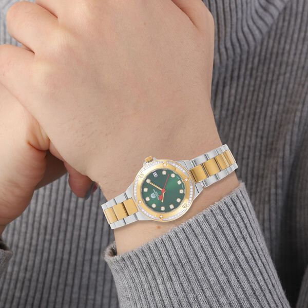 William Hunt - Moissanit japanisches Uhrwerk zweifarbige Uhr- 0,20 ct. image number 2