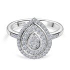 LUXURIANT DIAMOND - Lab Grown Diamant SI Ring 925 Silber rhodiniert (Größe 18.00) ca. 0.51 ct