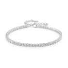 Lustro Stella Weißer Zirkonia Armband ca. 20 cm 925 Silber rhodiniert 3.45 ct