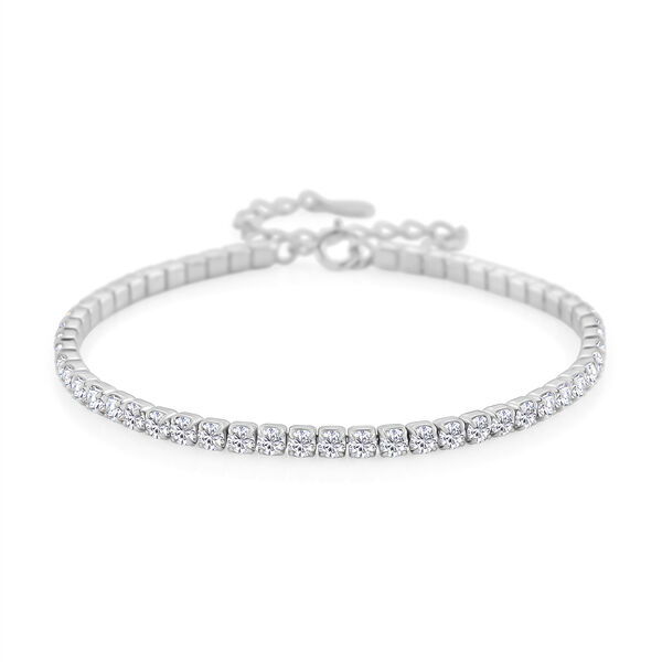 LUSTRO STELLA weißes Zirkonia 20cm Armband, 925 Silber rhodiniert - 3,45 ct. image number 0
