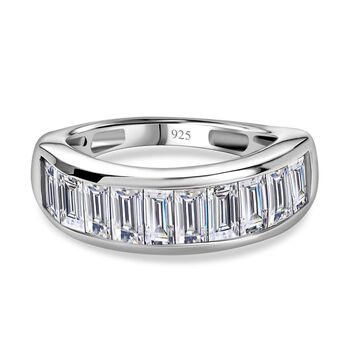 Wei&szlig;er Topas Ring, 925 Silber platiniert, (Gr&ouml;&szlig;e 16.00) ca. 2.53 ct