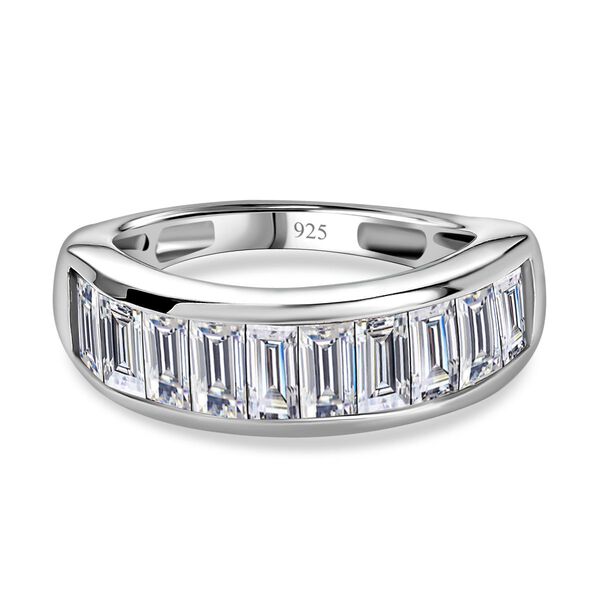 Wei&szlig;er Topas Ring, 925 Silber platiniert, (Gr&ouml;&szlig;e 16.00) ca. 2.53 ct