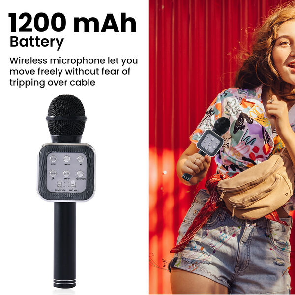 Multifunktions Karaoke Mikrofon, Gold image number 3