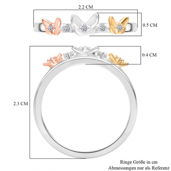 LUXURIANT SI-GH Labor Diamant dreifarbiger Ring image number 5