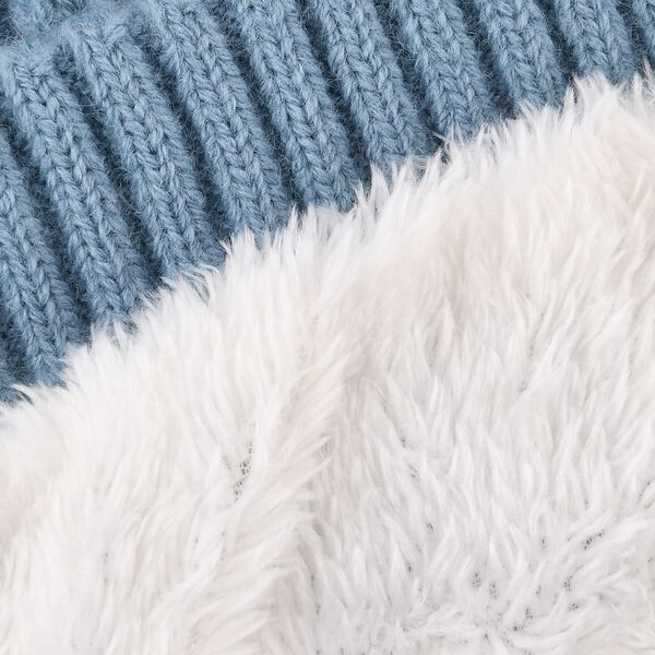 Strickmütze mit Bommel, weiches Mischgewebe, Einheitsgröße, Blau image number 6