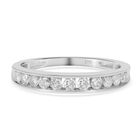 Diamant Half Eternity-Ring, SGL zertifiziert I2-I3 G-H, 375 Weißgold (Größe 21.00) ca. 0.50 ct