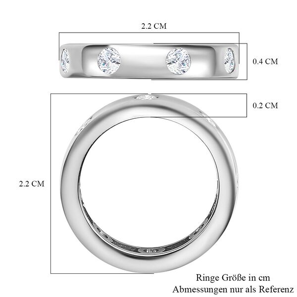 Forever in Love Moissanit Bandring in platiniertem Silber- 0,85 ct. image number 5