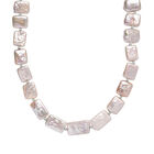 Weiße Süßwasser Perle Halskette ca. 45 cm 925 Silber rhodiniert