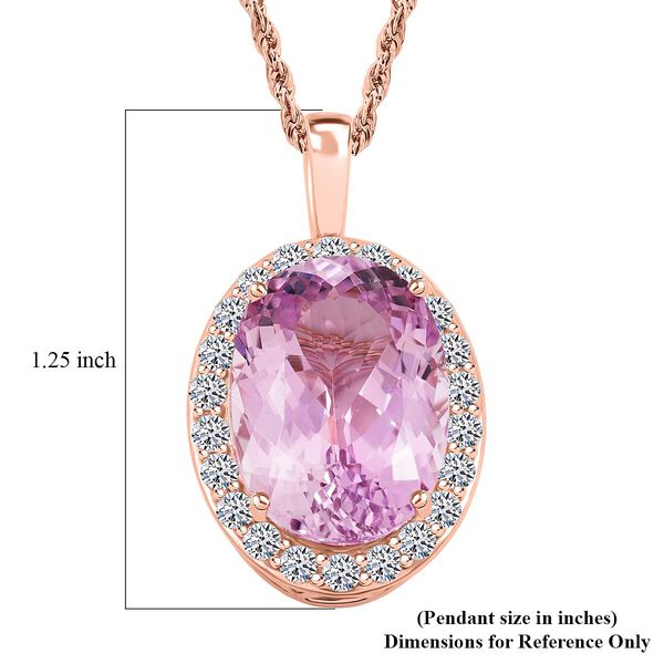 AAA Martha Rocha Kunzite, Lab Grown Diamant Schmuckset ca. 45 cm 417 Gold ca. 15,64 ct. image number 6