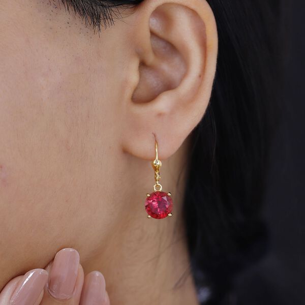 Labor Padparadscha Saphir Ohrringe - 7,88 ct. image number 3