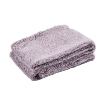 Damen Winterschal in Zweifarb-Design aus Kunstfell, Rosa