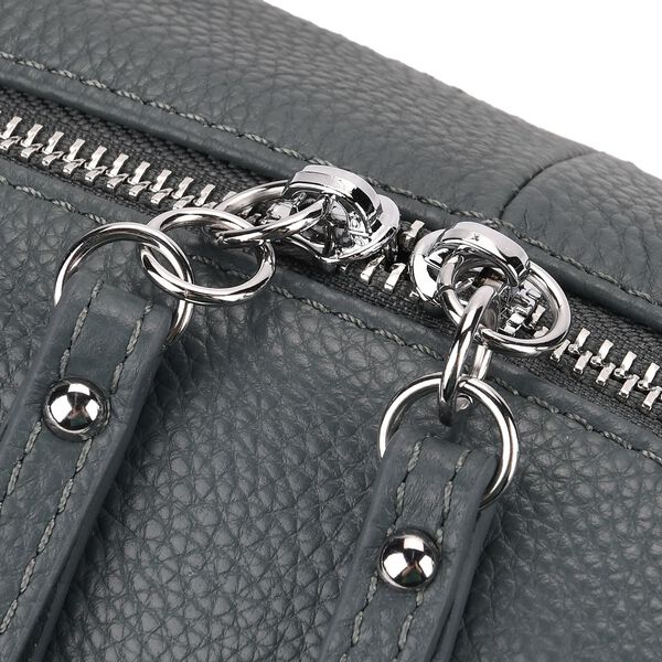 Crossbody-Bag aus Echtleder im Soft-Design, 30x8x16 cm, Blau image number 7