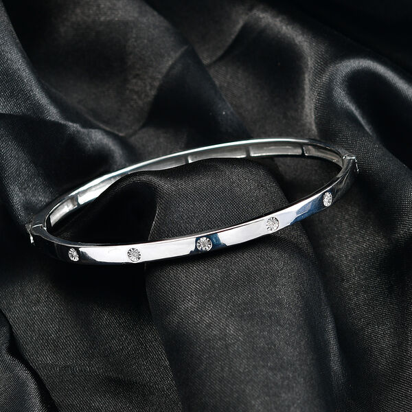 EverTrue 19cm Armreif mit Diamantakzenten, Silberton image number 2