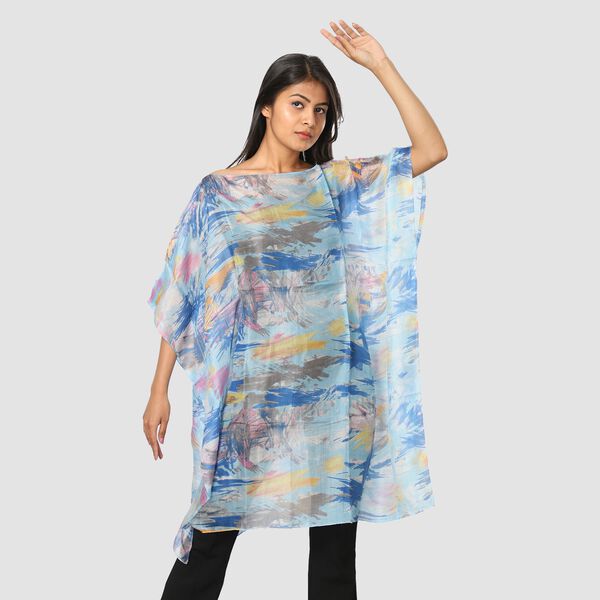 100% Maulbeerseide Shirt, Einheitsgr&ouml;&szlig;e Himmelblau/ Blau image number 0