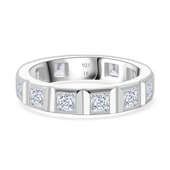 LUSTRO STELLA - Wei&szlig;er Zirkonia Ring 925 Silber rhodiniert (Gr&ouml;&szlig;e 19.00)
